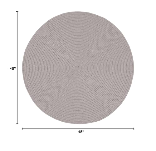 SAFAVIEH Braided Collection Area Rug - 4' Round, Grey, Handmade Country Farmhouse, Ideal for High Traffic Areas in Living Room, Bedroom (BRD402F) - color: Grey, size: 4' (Round)