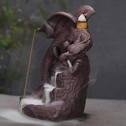 Fly Dragon Backflow Incense Burner Handmade Waterfall Incense Holders Home Decor Gift Statue Ornaments