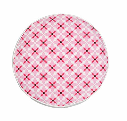 Greendale Home Fashions 15in Round Cotton Throw-Pillows, 15 x 15, Pink Quatrefoil - color: Pink Quatrefoil