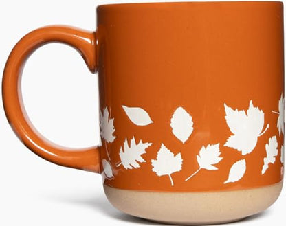 Sweet Water Decor Fall Mug Handcrafted Stoneware Coffee Mug with Autumn Leaves Design, 14 oz - Cozy and Stylish Fall Coffee Mugs - Unique Durable Fall Mugs for Autumn - Perfect Fall Mug for Gifting - style: Fall Leaves