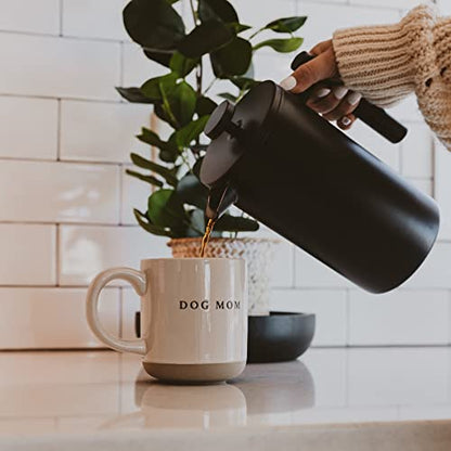 Sweet Water Decor Dog Mom Stoneware Coffee Mugs - 14Oz Cute Coffee Mugs for Hot and Cold Drinks - Dishwasher and Microwave Safe - Mothers Day Gift - Ideal for Tea and Espresso - style: Dog Mom