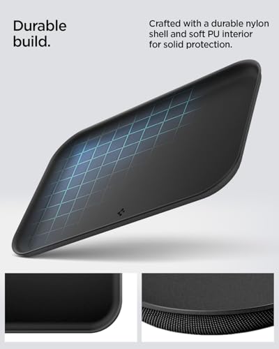 Spigen Modern Valet Tray, PU Vegan Leather Storage Organizer (Catchall) | For Entryway, Bedside, Desk, Nightstands, Keys, Wallet, Watch, Jewelry - Black - size: Catchall