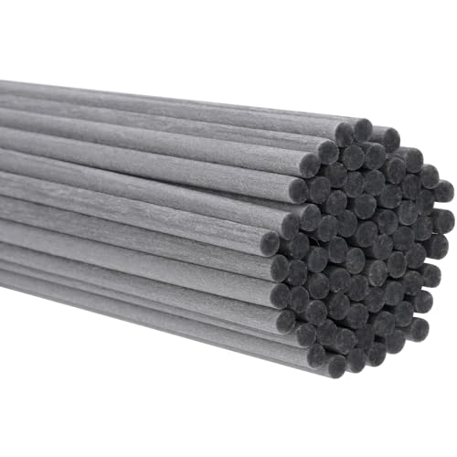 60Pcs Reed Diffuser Sticks-10inch Grey Diffuser Sticks-Fragrance Decor for Office and Home-Diffuser Oil Sticks Refill - color: Grey Colors, size: 3mm x 25cm (60pcs)