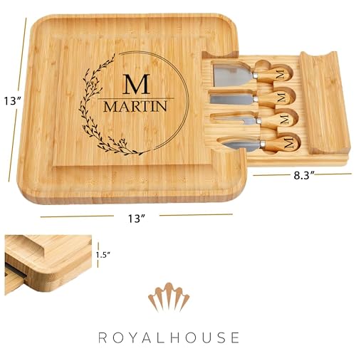 Personalized Cheese Board, Custom Bamboo Engraved Customized | Ideal for Weddings, Bridal Showers, and Special Occasions - style: Personalized Charcuterie Board2