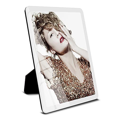 Bluesun 6×8 Picture Frame White, Vertical & Horizontal Wall & Tabletop | 6×8 White Photo Frame with Tempered Glass & Rounded Corners, Hanging for Home Living Room Bedroom Hallway Office - color: white, size: 6x8 （1 Pcs）