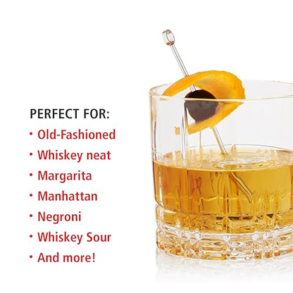 Spiegelau Perfect Serve Single Old Fashioned Glass Set of 4 - Lowball Cocktail Glasses, European-Made Crystal, Dishwasher Safe, Professional Quality Cocktail Glass Gift Set - 9.5 oz - style: S.O.F.