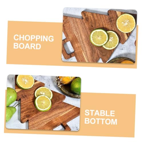 Christmas Tree Shaped Wooden Cutting Board Multifunctional Charcuterie Platter for Cheese Bread Cake and Appetizers Holiday Kitchen Decor