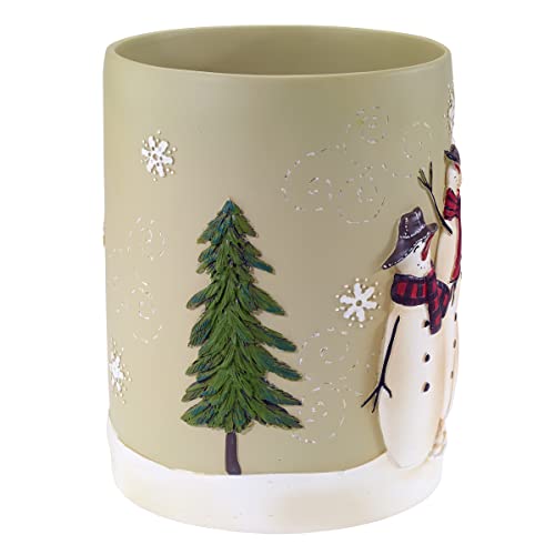 Avanti Linens - Wastebasket, Resin Bathroom Accessories, Christmas Decorations (Snowmen Gathering Collection) - size: Wastebasket