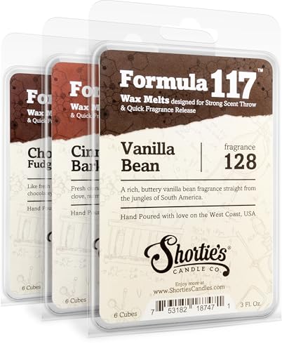 Shortie's Candle Company Bakery Premium Wax Melts Variety 3 Pack - 9 Oz., Strong & Long Lasting, Non-Toxic - Made with Essential & Natural Oils - Formula 117