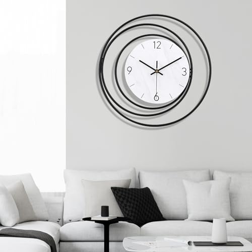 Dankeit Decorative Wall Clock,Silent Non-Ticking Quality Quartz Movement Battery Operated,Large Wall Clocks for Living Room Kitchen Home Bathroom Bedroom Wall Decor,16x16inch,White - color: White-16inch