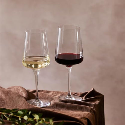 KROSNO Red Wine Glasses Set of 6, 16.9 oz, Infinity Collection | Wine Tumbler with Stem, Lead-Free Crystal Glassware, Drinking Glasses, Elegant Cups, Home & Restaurant, Dishwasher Safe - size: Red Wine 500 ml (Set of 6)
