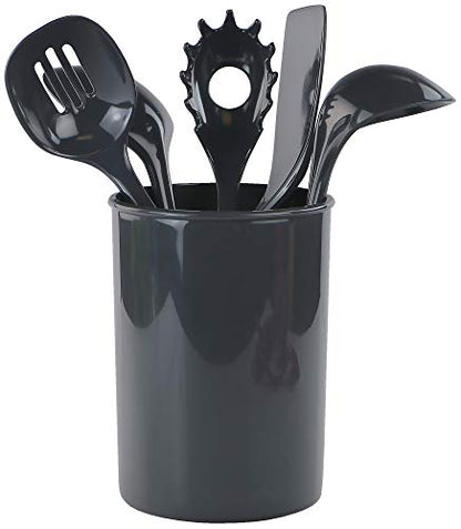 Calypso Basics by Reston Lloyd 6PC Melamine Utensil Holder Set, Rust-Free - color: Gray, size: Utensil Holder Set