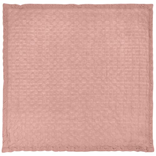Karma Waffle Weave Dishcloth Set/Holder Bloom - color: Pink Bloom