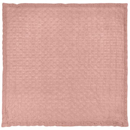 Karma Waffle Weave Dishcloth Set/Holder Bloom - color: Pink Bloom