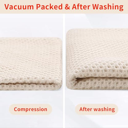 Homaxy 100% Cotton Oversized Waffle Weave Kitchen Towels 6-Pack, Beige | 20 x 28 Inches, Ultra Soft Absorbent Dish Towels, Quick Drying Large Cleaning Towels - color: Beige, size: 20 X 28 - 6 Pack