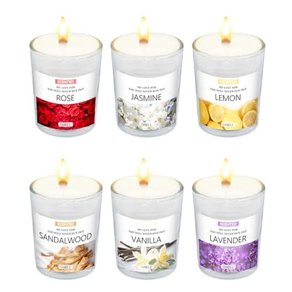 Scented Candles Gifts Set for Women, Aromatherapy Soy Wax Candles for Home, 6 Pack Jar Candle for Men Birthday, Valentine, Anniversary, Christmas Gifts