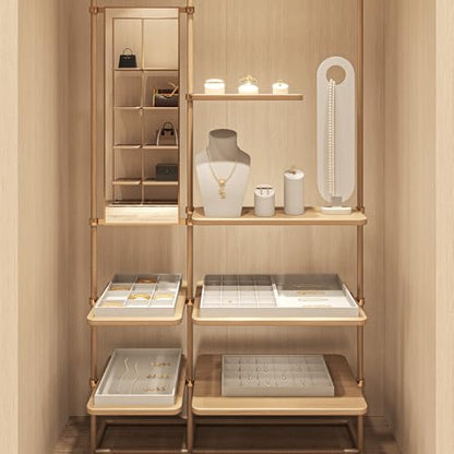 Oirlv Stockable 24 Grids Insert Jewelry Tray Pendant Earrings Storage Trays Showcase Display Organizer - size: 24 Insert Liner