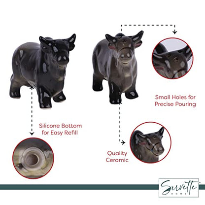 Brahma Bull Salt & Pepper Shaker - color: Black Bull