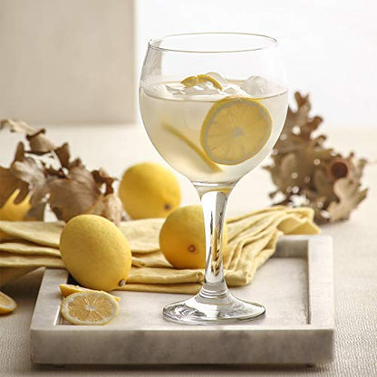 LAV Gin and Tonic, Aperol Spritz Glass Set 4-Piece, 21.75 oz, Clear Balloon Wine Glasses with Stem for Red, White Wine, Cocktails, Oversize Large Goblets for Spritz, Water - style: Balloon Goblet