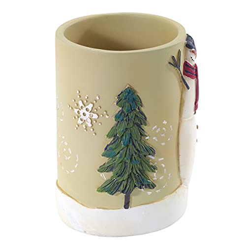 Avanti Linens - Tumbler, Resin Countertop Accessories, Christmas Decorations (Snowmen Gathering Collection) - size: 10 Ounces