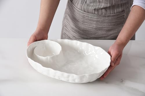 Willow, Oval Chip & Dip, 12" x 9" x 2.5"