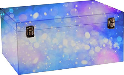 Large Wooden Box - 14" x 10" x 6.5" - Unfinished Pine Wood Box for Crafts, Storage, Keepsakes & Memory - Hinged Lid