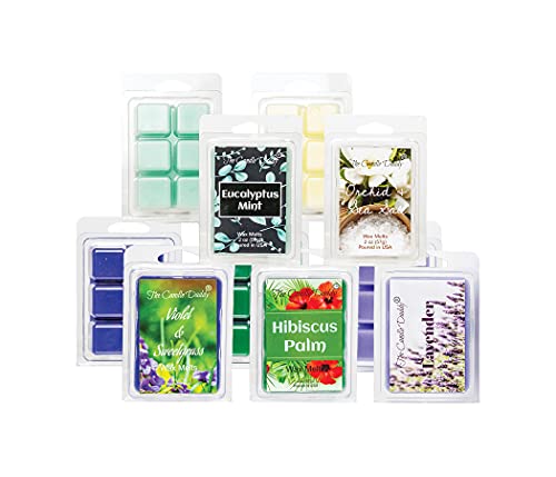 The Candle Daddy Soothing Spa Bundle - Relaxing Aromatherapy Combination Set of 5 Scented 2oz 6 Cube Wax Melt - 10 Total Ounces, 30 Total Cubes, Pamper Yourself