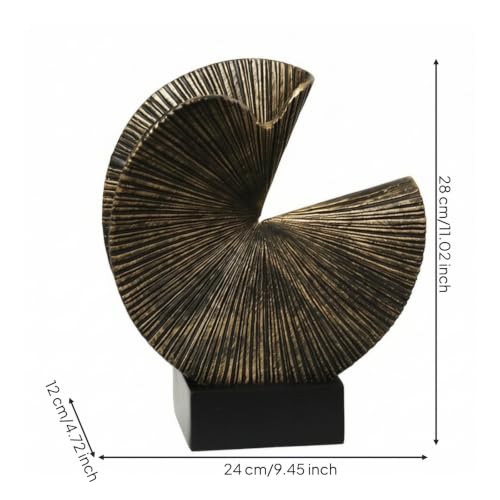 Geometric Sculpture Abstract Tabletop Sculpture Textured Shelf Decor for Bookshelf, Entryway
