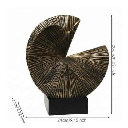 Geometric Sculpture Abstract Tabletop Sculpture Textured Shelf Decor for Bookshelf, Entryway