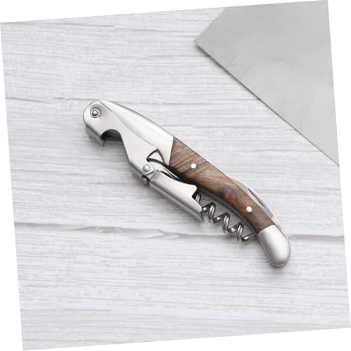 Hemobllo 3pcs Bar Wine Opener Stainless Steel and Wood Multi-use Wine Opener for Events