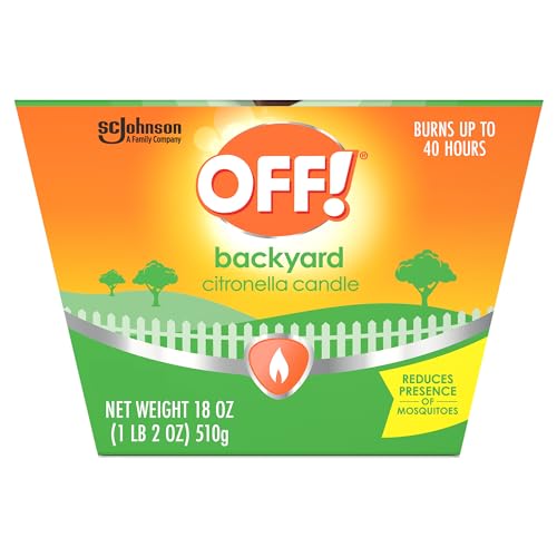 OFF! Backyard Citronella Scented Candle Burns Up to 40 Hours Provides Ambiance and a Gentle Glow for Backyard Outdoor Occasions 18 Ounce (Pack of 1) | camping-lights-and-lanterns - size: 18 Ounce (Pack of 1)