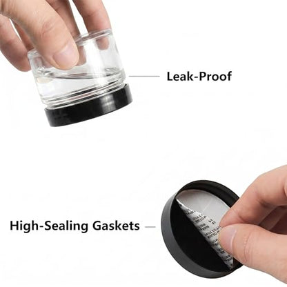 72PCS 3oz/88ml Plastic Jars with Screw On Lids Pressure Sensitive Seal,Clear Container for Storing Dry Food,Lotion, Makeup, Slime, Honey Jam, Cream, Butter,Black - color: Plastic-72Pack-Black