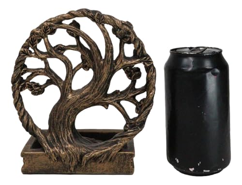 Ebros Gift Ethereal Forest Crann Bethadh Celtic Willow Tree of Life Backflow Incense Cone Burner Aroma Scent Figurine Mystical Earth Home Decorative Accent