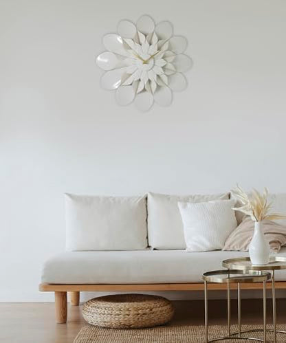 ARCHI Floro - The Blooming Elegance Grey Flower Wall Clock