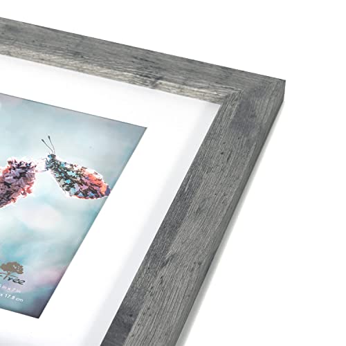Grey 5x7 Picture Frame set of 3,Display 5x7 without Mat or 4x6 with Mat - color: Grey, size: 5x7 inches