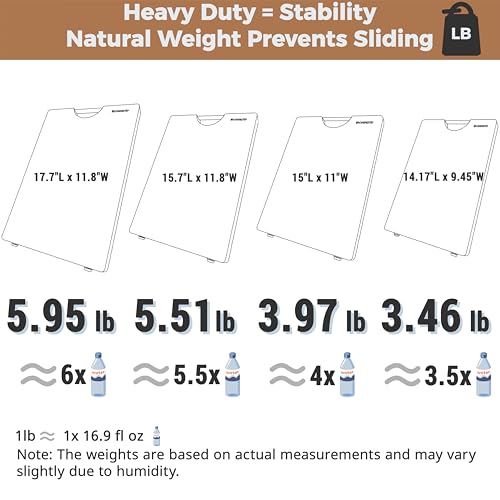 Brosisincorp Sapele Wood Cutting Board One Piece No Glue 14.96"L*11.02"W | Real Solid Whole Single Hardwood, Pre-Oiled Non Toxic No Joint, Reversible Heavy Duty Thick, Edge Grain Without Juice Grooves - size: 15"L x 11"W