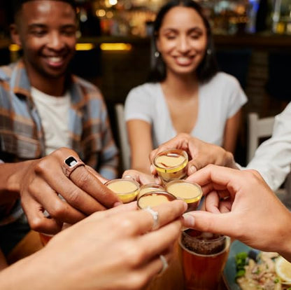 Mandala Crafts Disposable Clear Gold Rim 1oz Plastic Shot Glasses | Recyclable, Bulk 120 PCs Clear Mini Cups for Parties, Whiskey & Wine Tastings, Condiments, Desserts, Samples & Crafts - color: Gold Rim, size: 1 Ounces
