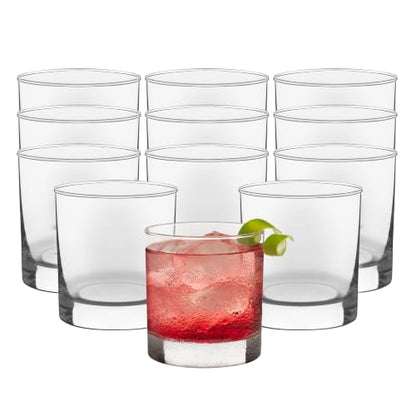 Libbey 917CD Heavy Base Rocks Glasses Set of 12, Old Fashioned Whiskey Cups - color: Whiskey Rocks 12