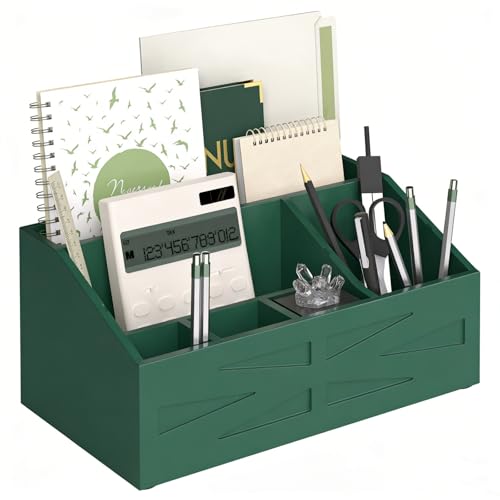 Wood Mail Organizer Countertop,Farmhouse Desk and Kitchen Countertop Storage, Letter Sorter, Desk Mail and Bill Organizer, Desktop File and Paper Holder (Green) - color: Ge-1