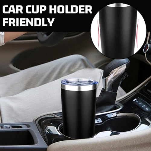 20oz Tumbler with Lid Double Wall Vacuum Insulated Travel Coffee Mug Stainless Steel Thermal Cup Powder Coated Sturdy Coffee Tumbler Bulk for Hot and Cold Beverages (Black-Glacier-Purple-White,4) - color: Black-Purple-Glacier-White, size: 20 Ounces (4 Pac