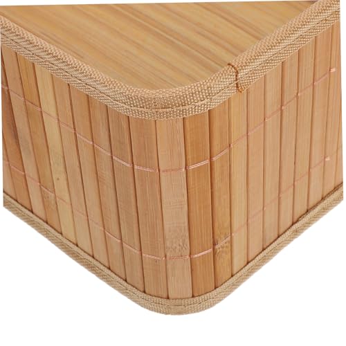 POPETPOP 3pcs Woven Wicker Storage Baskets Natural Material Nesting Bins for Bedroom Bathroom Laundry Room Kitchen Versatile Small Organizers