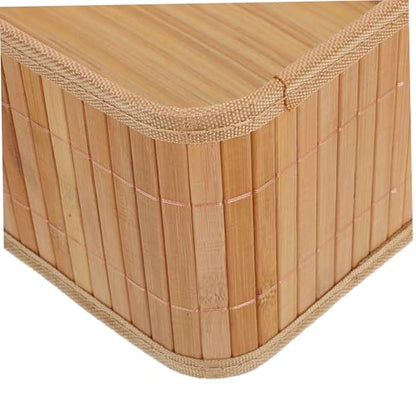 POPETPOP 3pcs Woven Wicker Storage Baskets Natural Material Nesting Bins for Bedroom Bathroom Laundry Room Kitchen Versatile Small Organizers