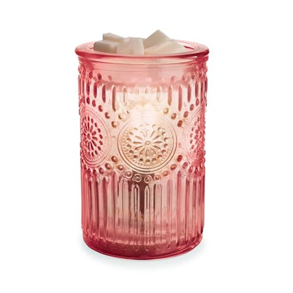 Candle Warmers ETC Pink Parisian Glass Illumination Fragrance Warmer - size: Pink Parisian Glass