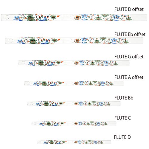 Hall Crystal Flute 22201 - Offset Glass Flute in D - White Lily - color: White Lily