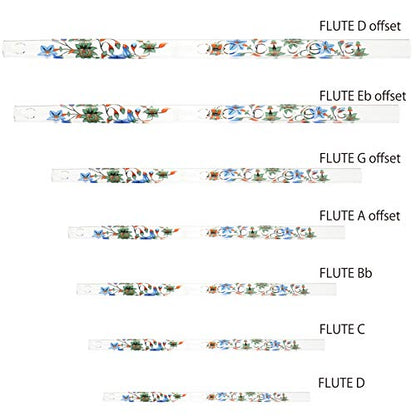 Hall Crystal Flute 22216 - Offset Glass Flute in D - Blue Delft - color: Delft