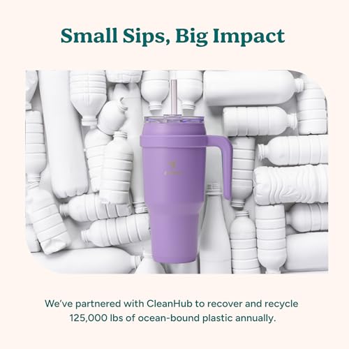 REDUCE 40 oz Stainless Steel Tumbler with Handle - Dual-Wall Vacuum Insulated Travel Mug, Sweat-Proof Lid & Reusable Straw - Keeps Drinks Cold for 24 Hrs, Fits Cupholders, Dishwasher Safe - Daiquiri - color: Daiquiri, size: 40 Ounces