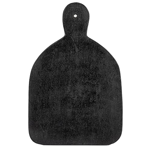 Bloomingville Wide Marble Cutting or Charcuterie Board with Handle, Black