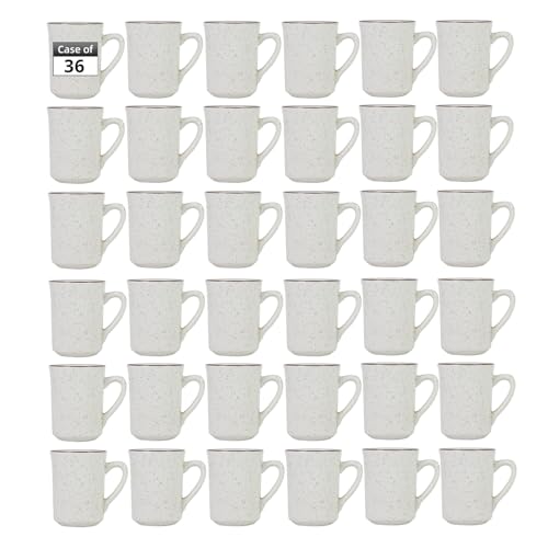 Stoneware Narrow Rim Commercial Grade Brown Speckle, Mug 8.5oz", Case of 36 - color: Brown Speckle, size: Mug 8.5oz"