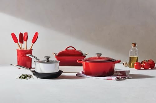 Le Creuset Stoneware & Silicone 5pc. Utensil Crock Set, Peche - color: Peche