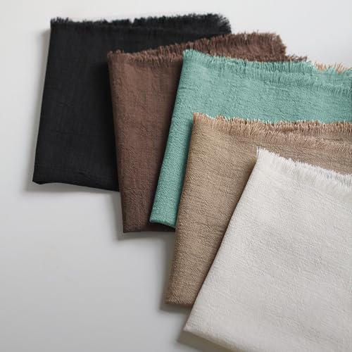 Handmade Cloth Napkins 100% Cotton Napkins with Fringe，Delicate Handmade Cloth Napkins for Dinners, Parties, Weddings and More，18 x 18 Inch Set of 4 - Turquoise - color: Turquoise